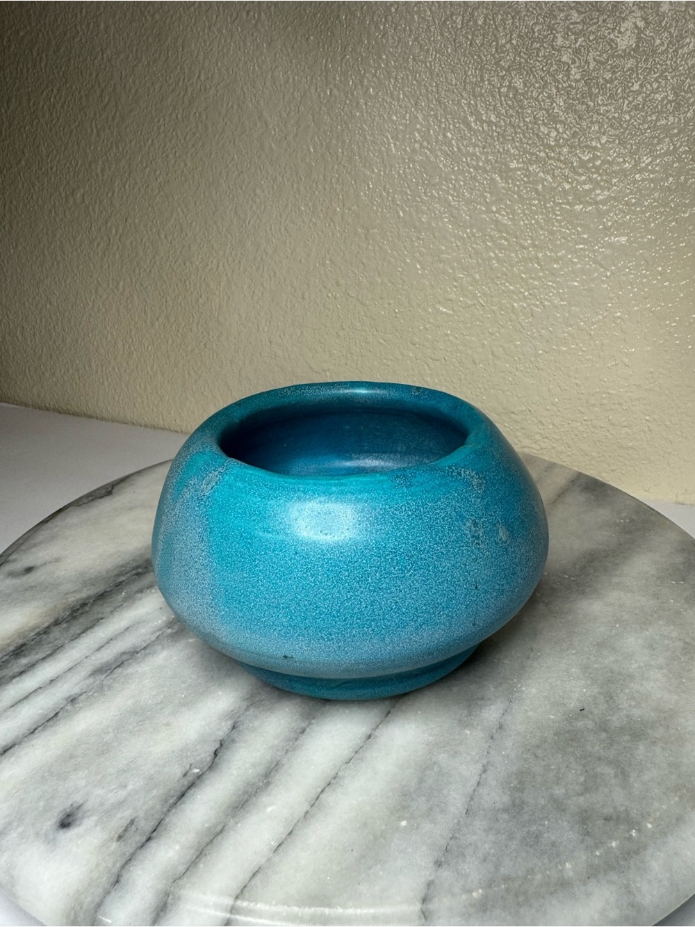 Turquoise Ceramic Accent Bowl - Home Art